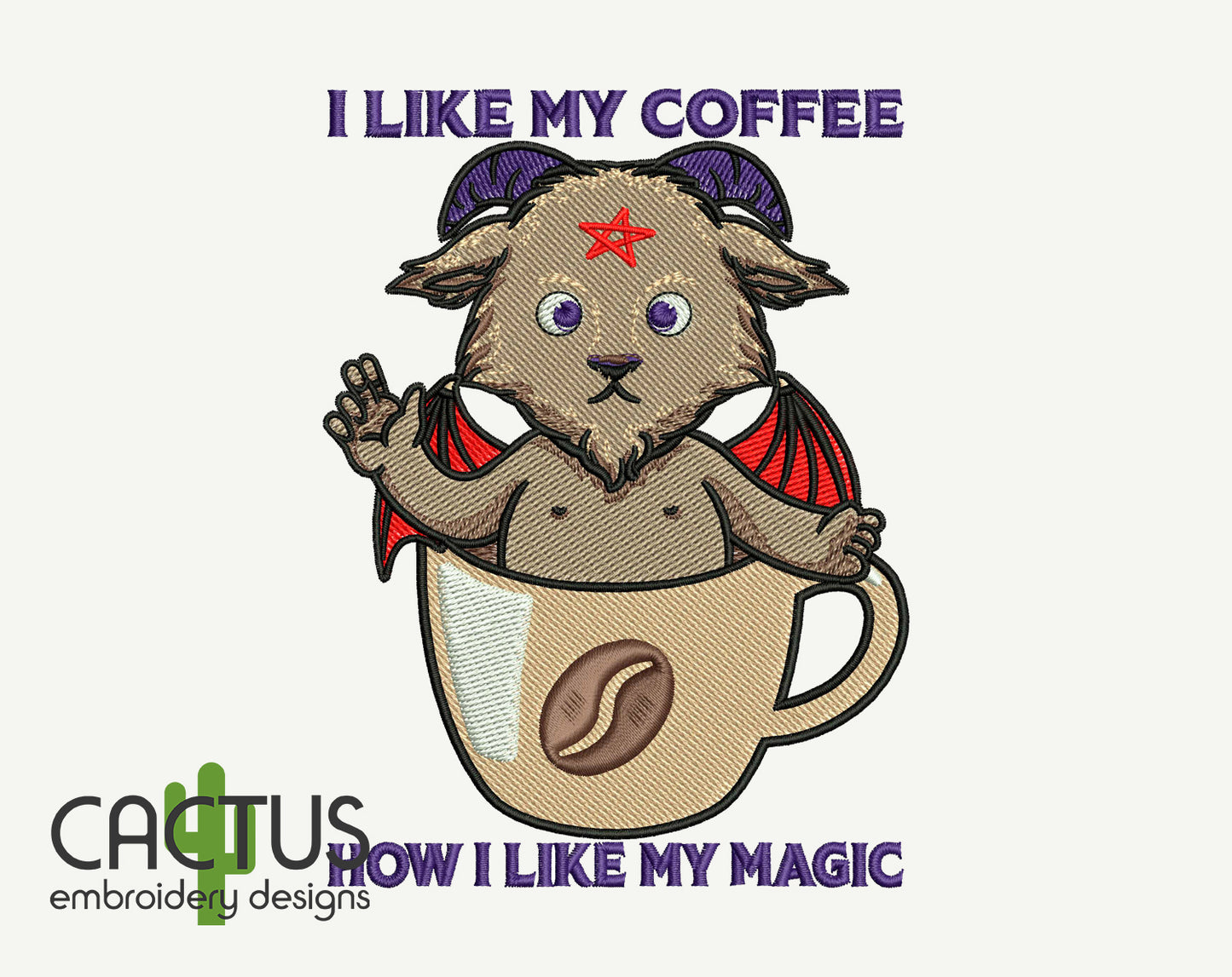 My Coffee My Magic Embroidery Design