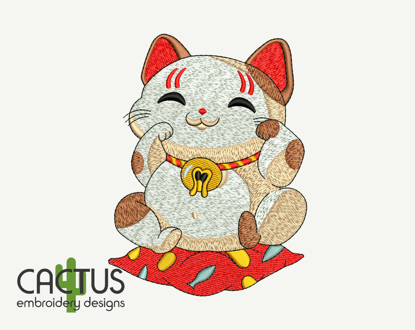 Neko Embroidery Design