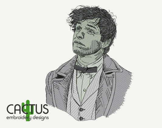 Newt Embroidery Design