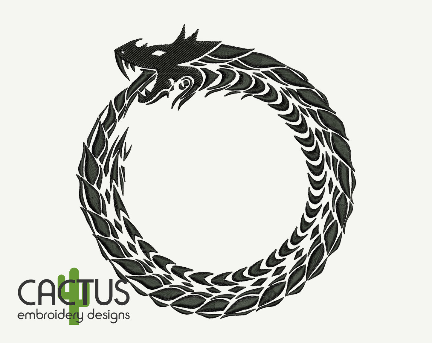 Ouroboros Embroidery Design