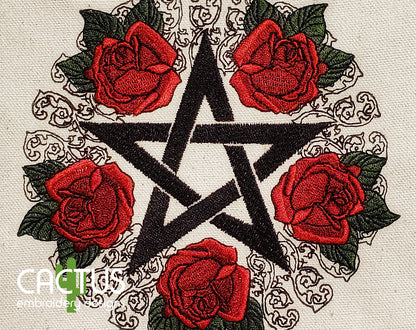 Pentagram Embroidery Design