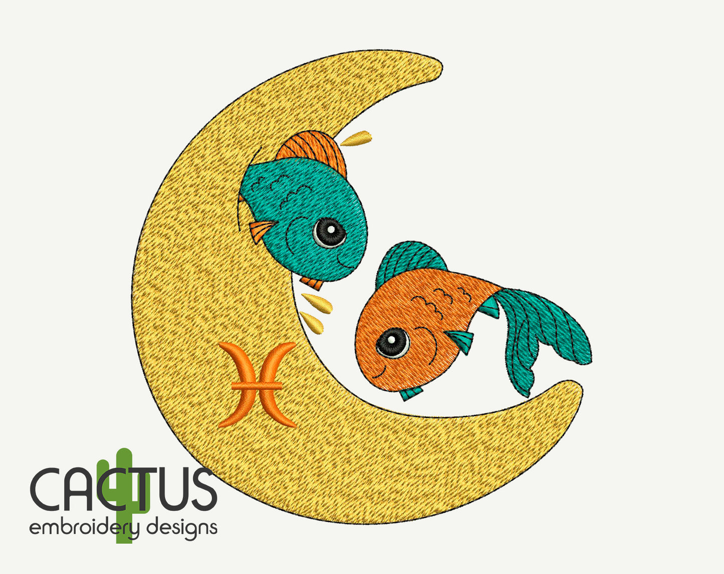 Pisces Embroidery Design