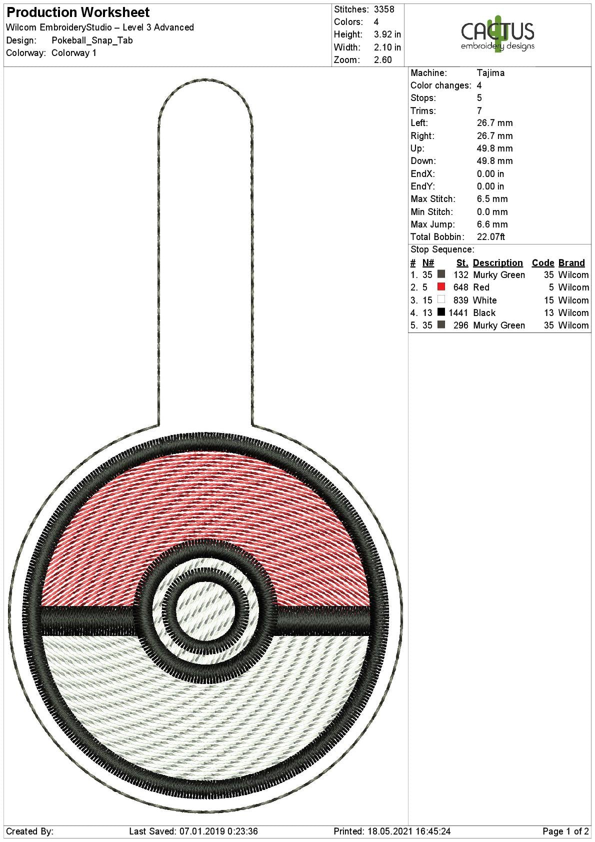 Pokeball Snap Tab