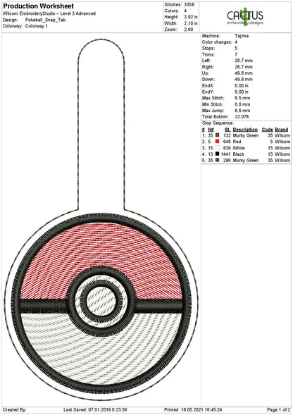 Pokeball Snap Tab