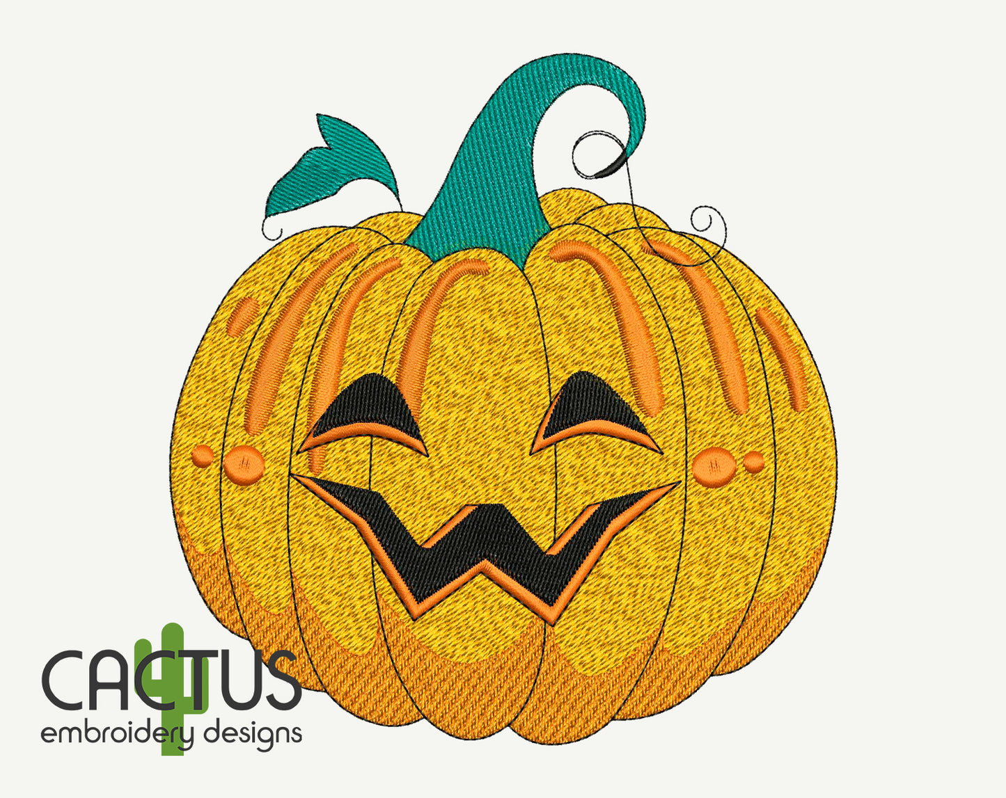 Pumpkin Lantern Embroidery Design