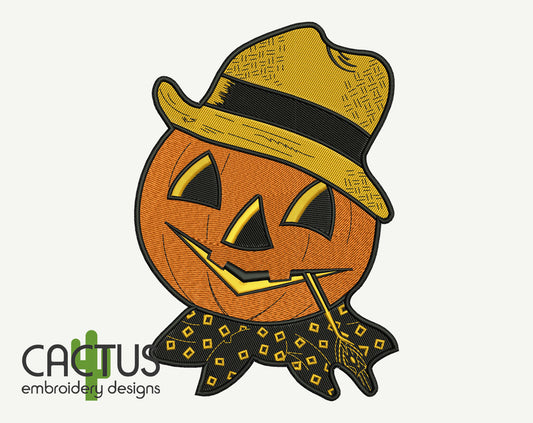 Pumpkin Scarecrow Embroidery Design