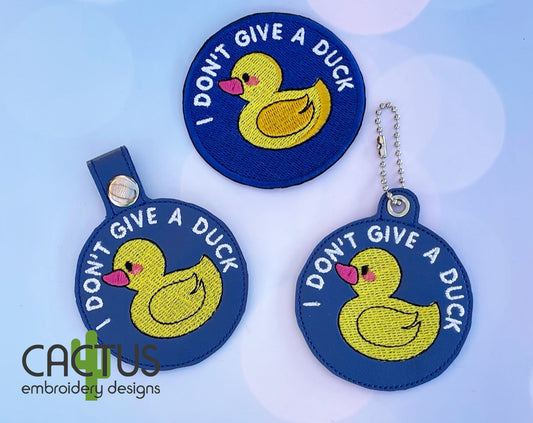 Rubber Duck Set of Patch, Eyelet Fob & Snap Tab