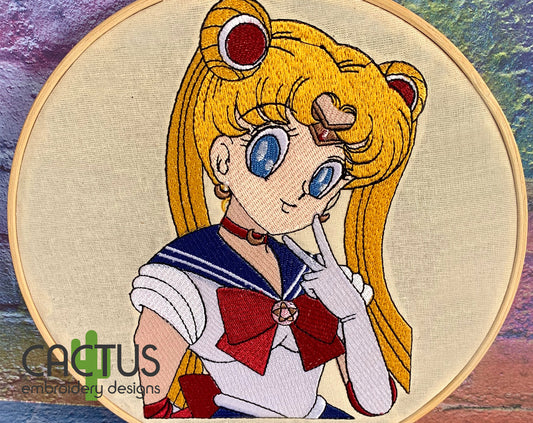 Sailor Warrior Patch Embroidery Design