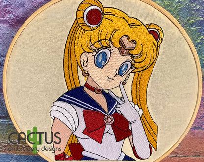 Sailor Warrior Patch Embroidery Design