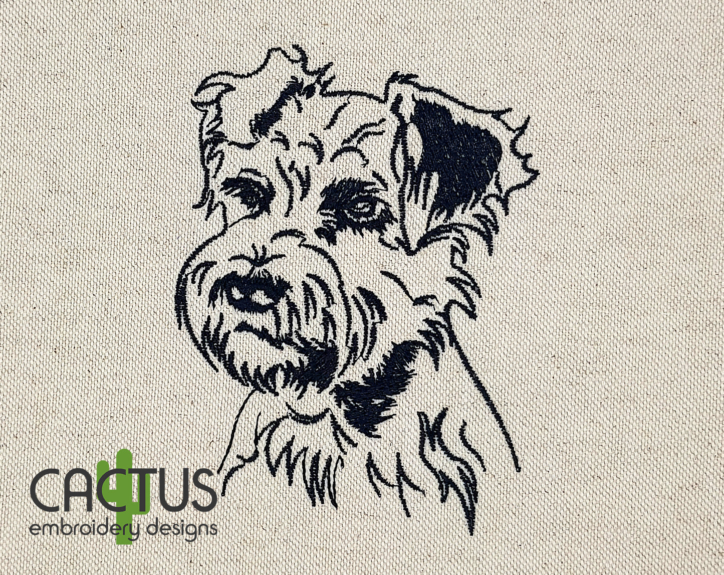 Schnauzer Embroidery Design