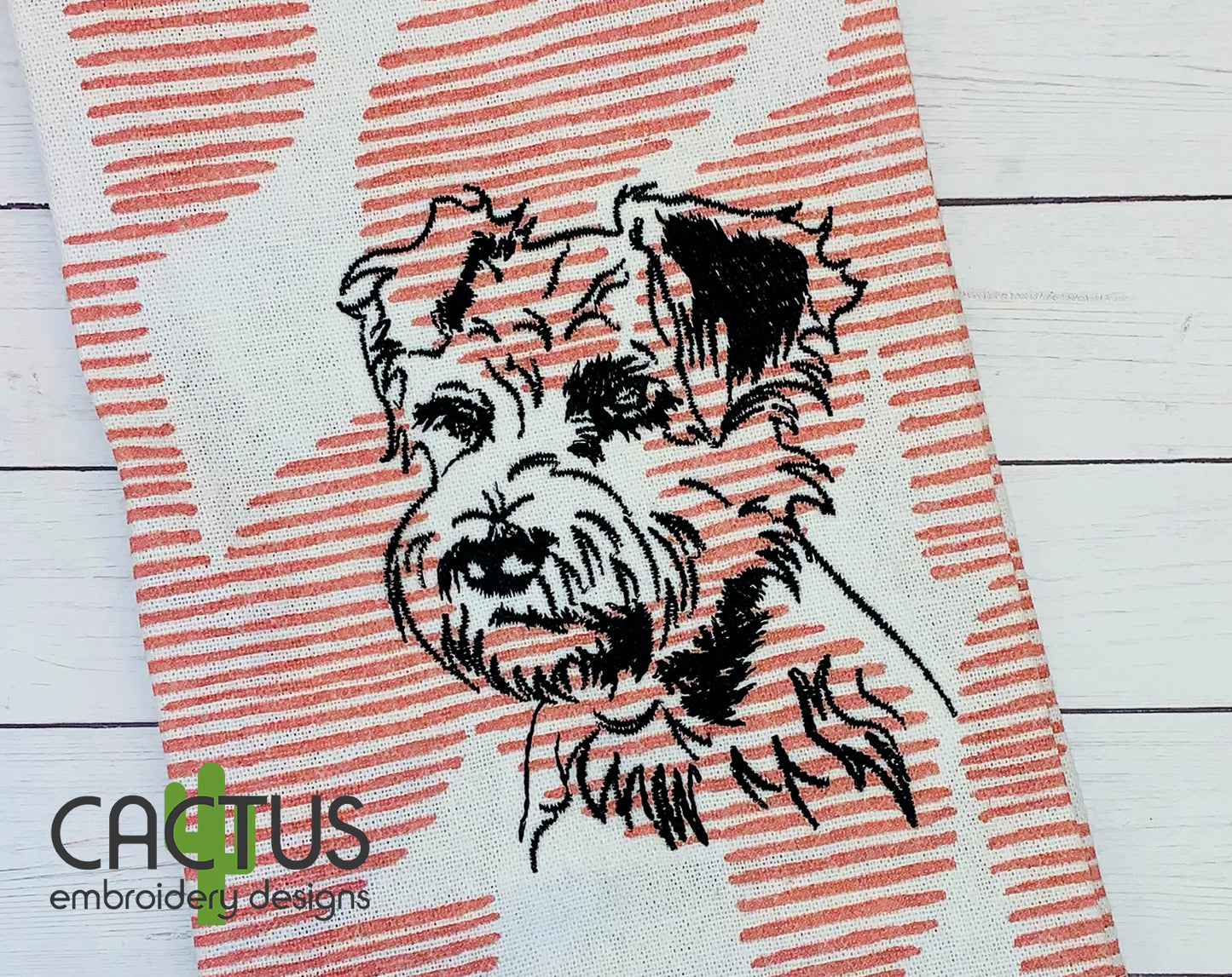 Schnauzer Embroidery Design