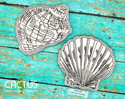 Sea Shell Set of 2 Coasters