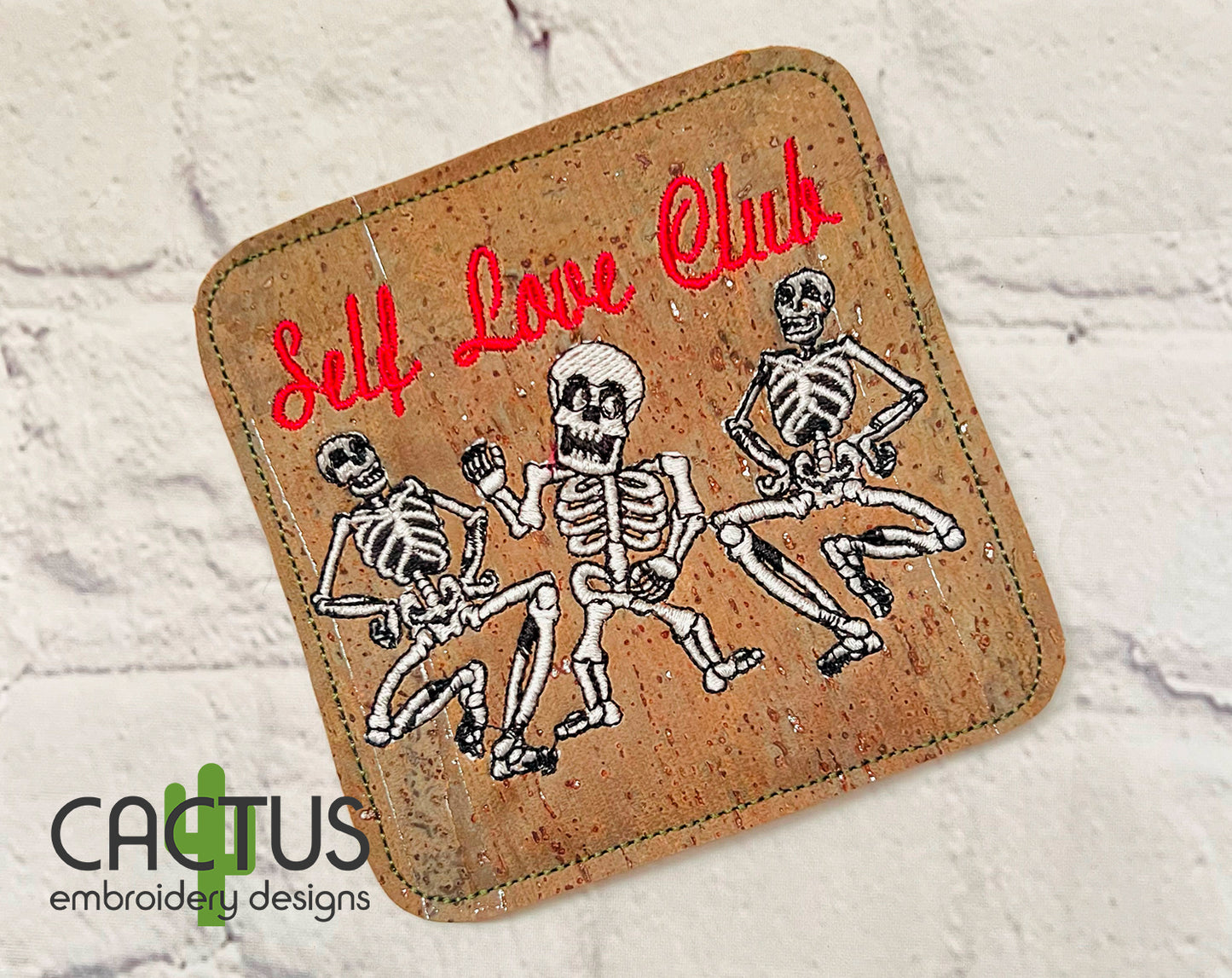 Skeletons Self Love Club Embroidery Design