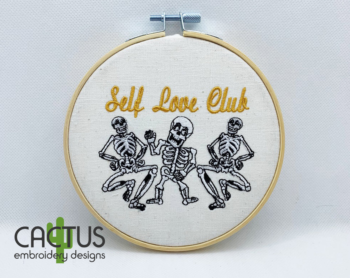 Skeletons Self Love Club Embroidery Design