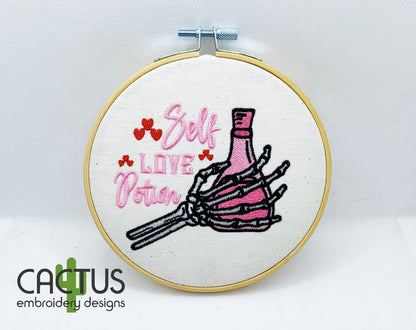 Potion Self Love Embroidery Design