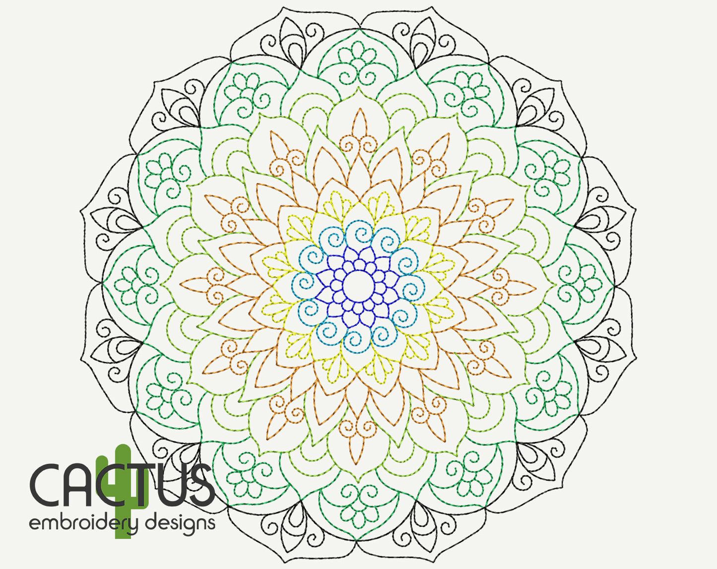 Simple Mandala Embroidery Design