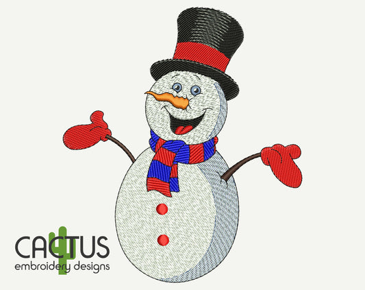 Snowman Christmas Embroidery Design