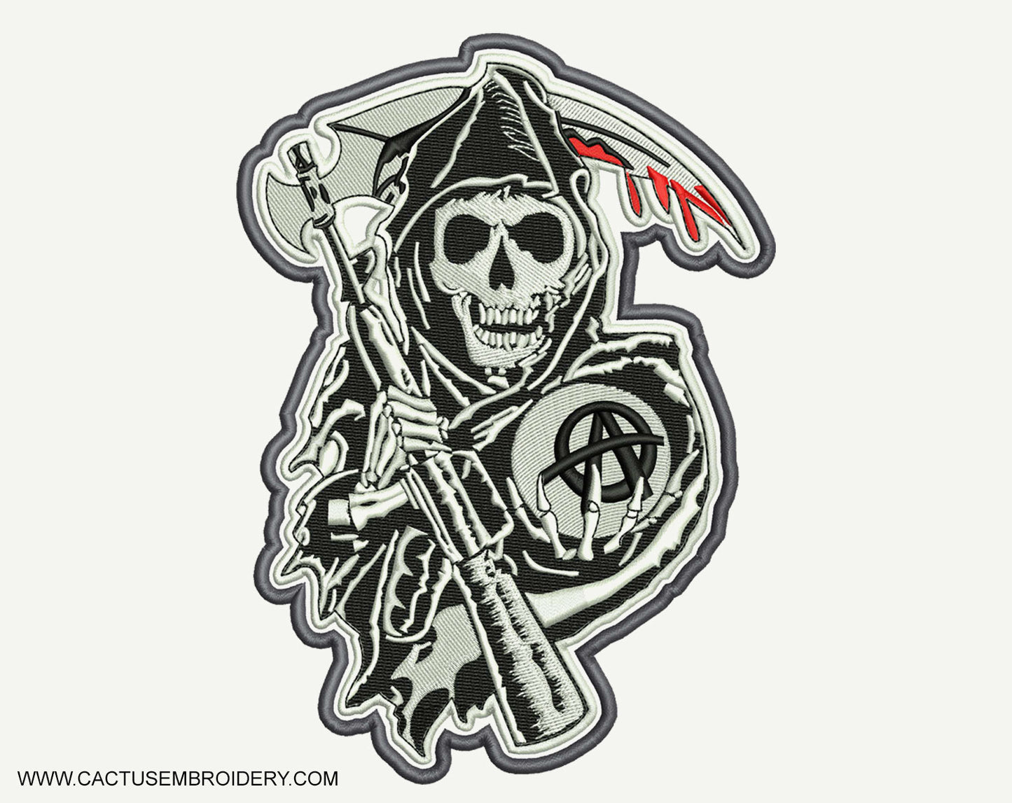Death Patch Embroidery Design