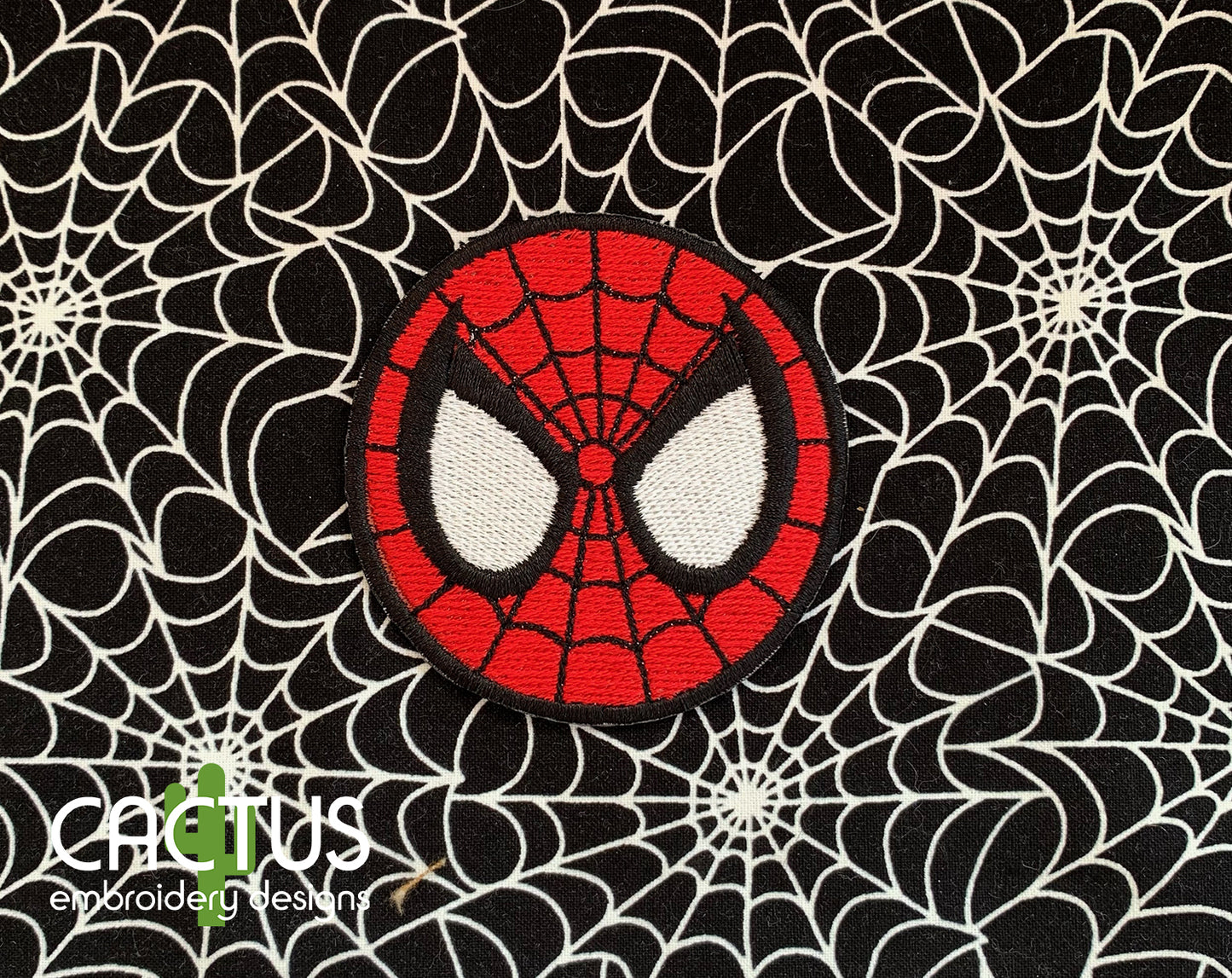 Spider Mask Patch Embroidery Design