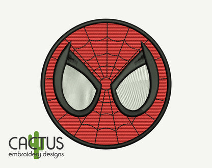 Spider Mask Patch Embroidery Design