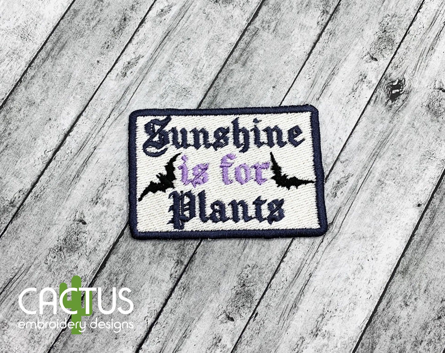 Sunshine is for Plants Patch Embroidery Design