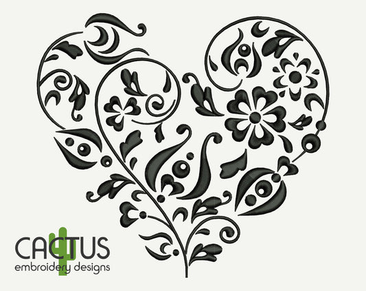 Sweet Heart Embroidery Design