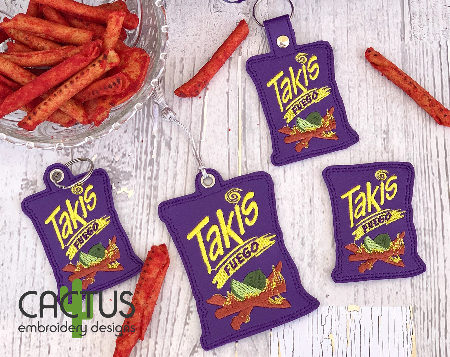 T Snack Set of Bookmark\Bag Tag, Eyelet Fob, Feltie, Snap Tab