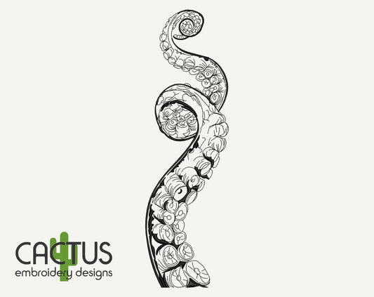 Tentacle Embroidery Design