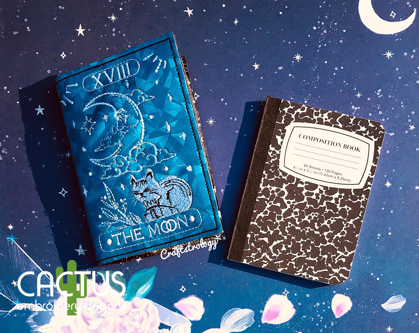The Moon Card Notebook Cover