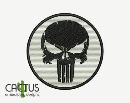 The Punisher Patch Embroidery Design