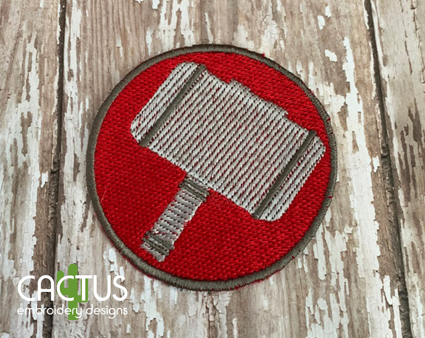 Mjolnir Patch Embroidery Design