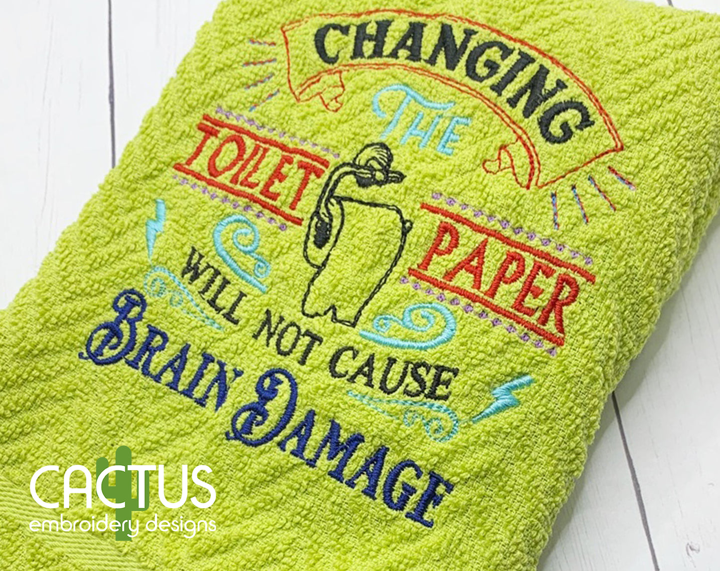 Changing the Toilet Paper Embroidery Design