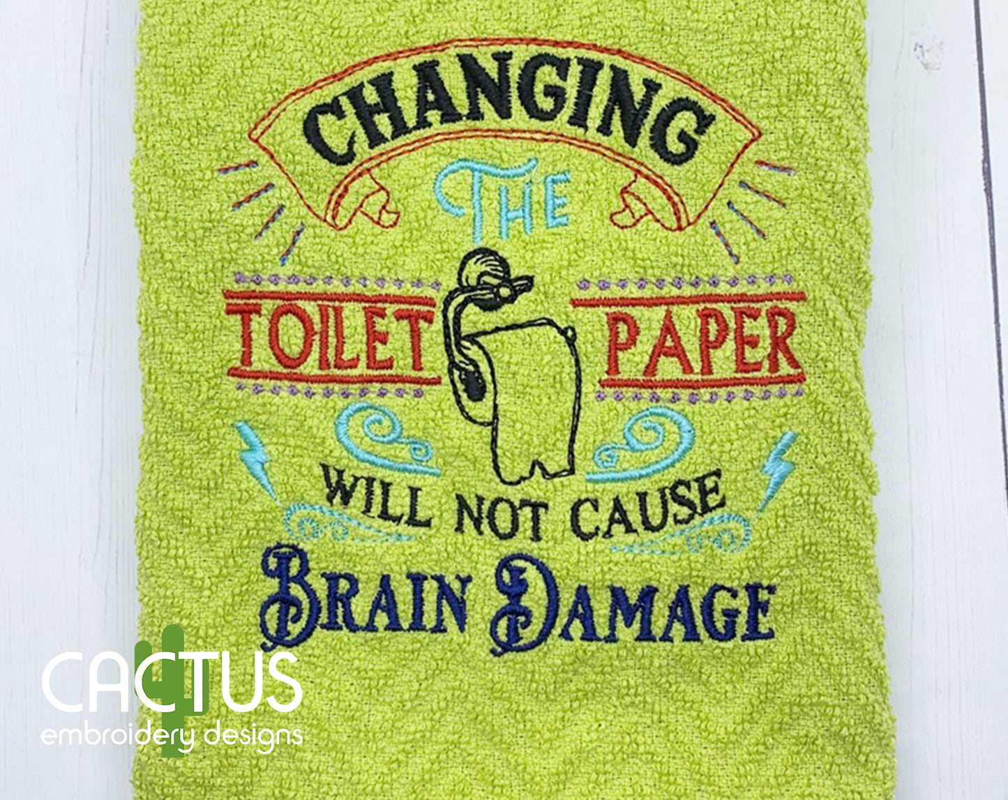 Changing the Toilet Paper Embroidery Design