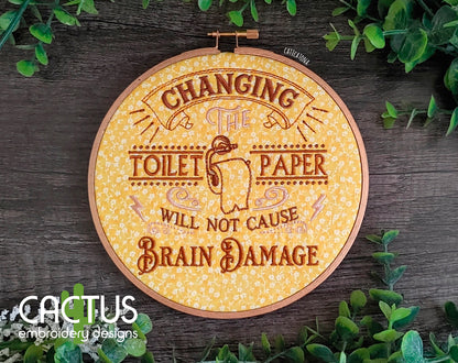 Changing the Toilet Paper Embroidery Design