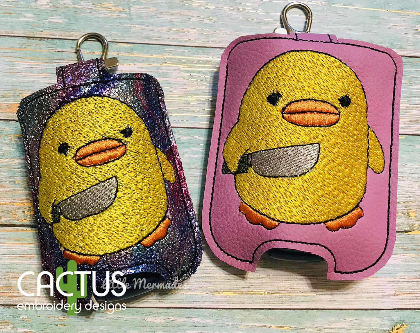 Tough Chicken Eyelet Fob, Snap Tab & Sanitizer Holder