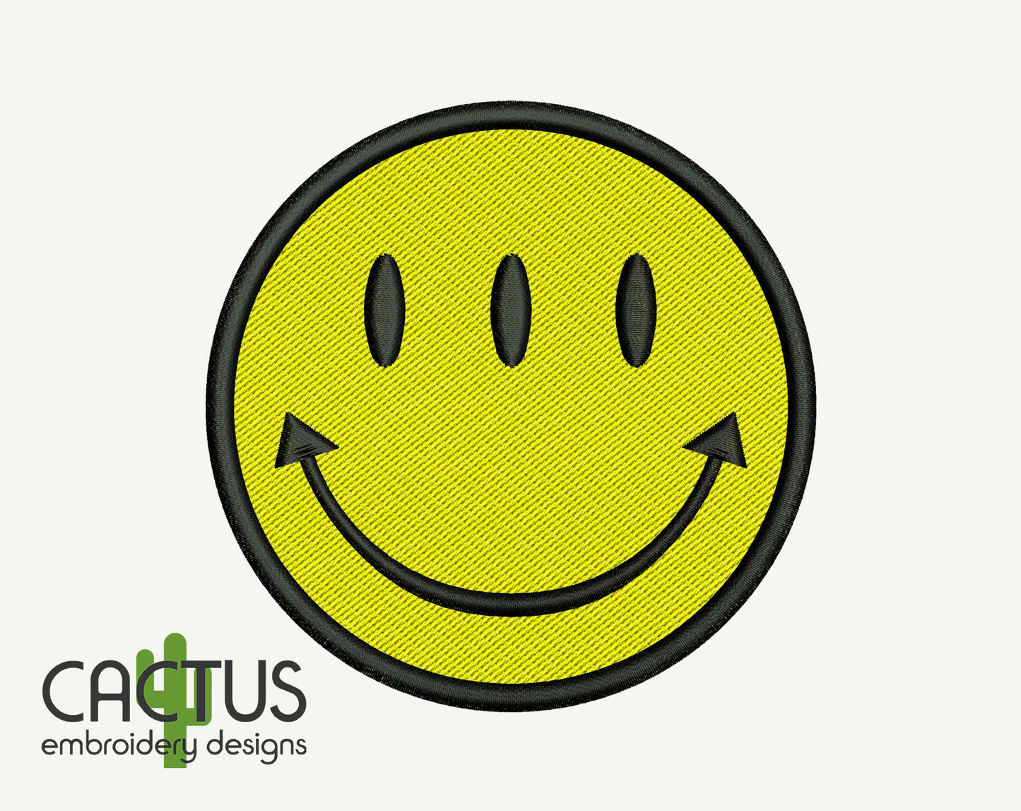 Transients Smiley Patch Embroidery Design