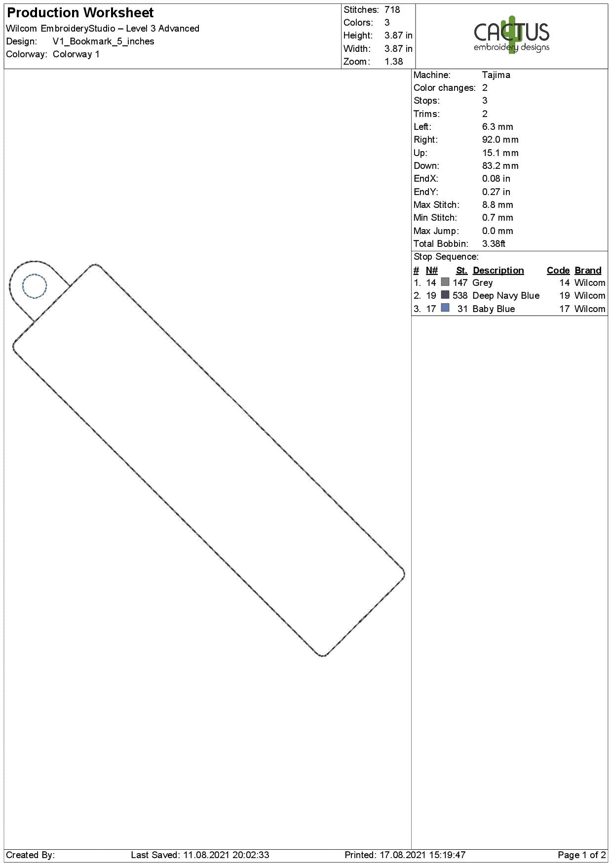 Blank Bookmark Design V1