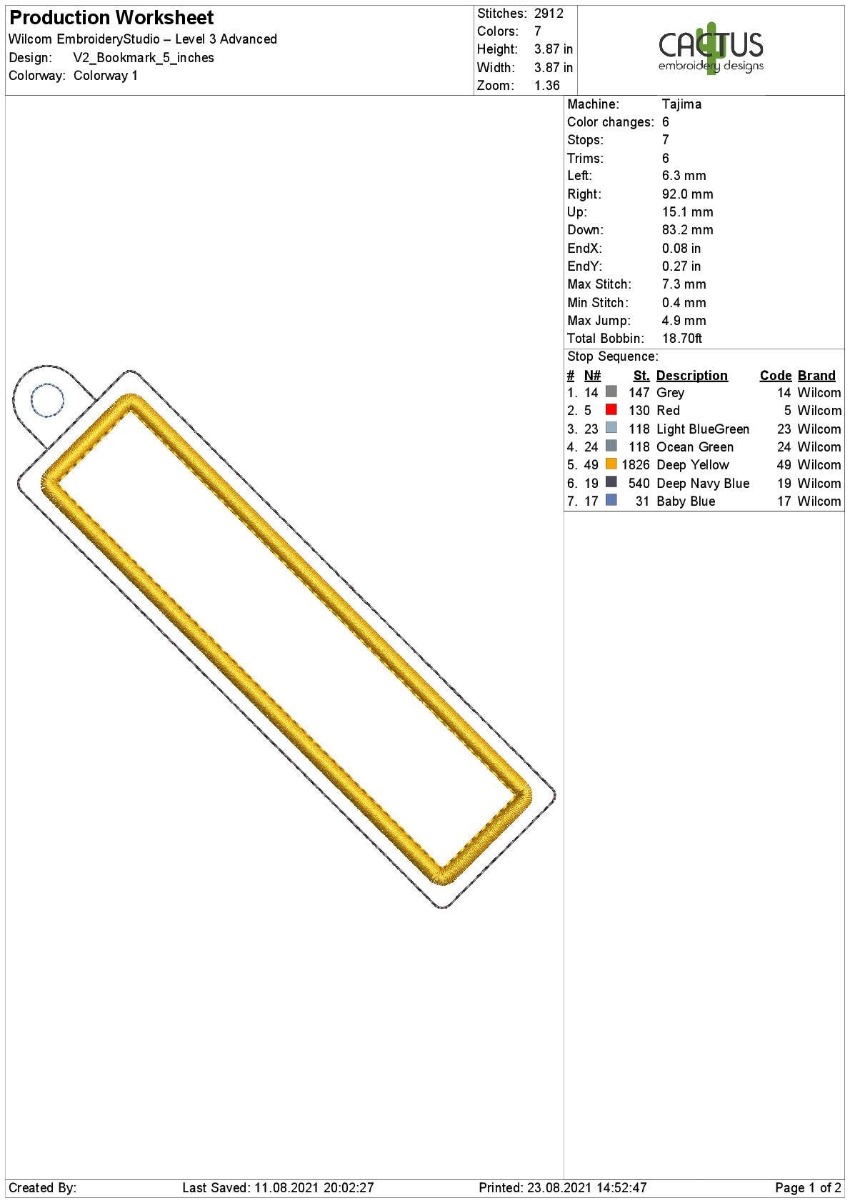 Blank Bookmark Design V2