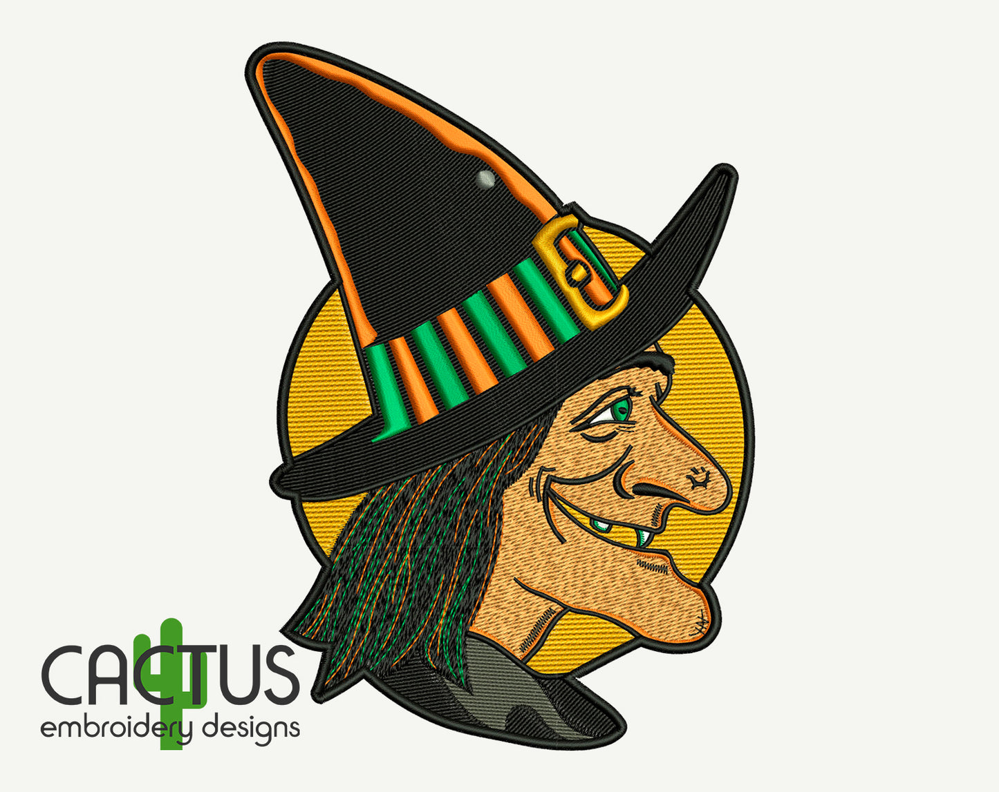 Vintage Witch Embroidery Design