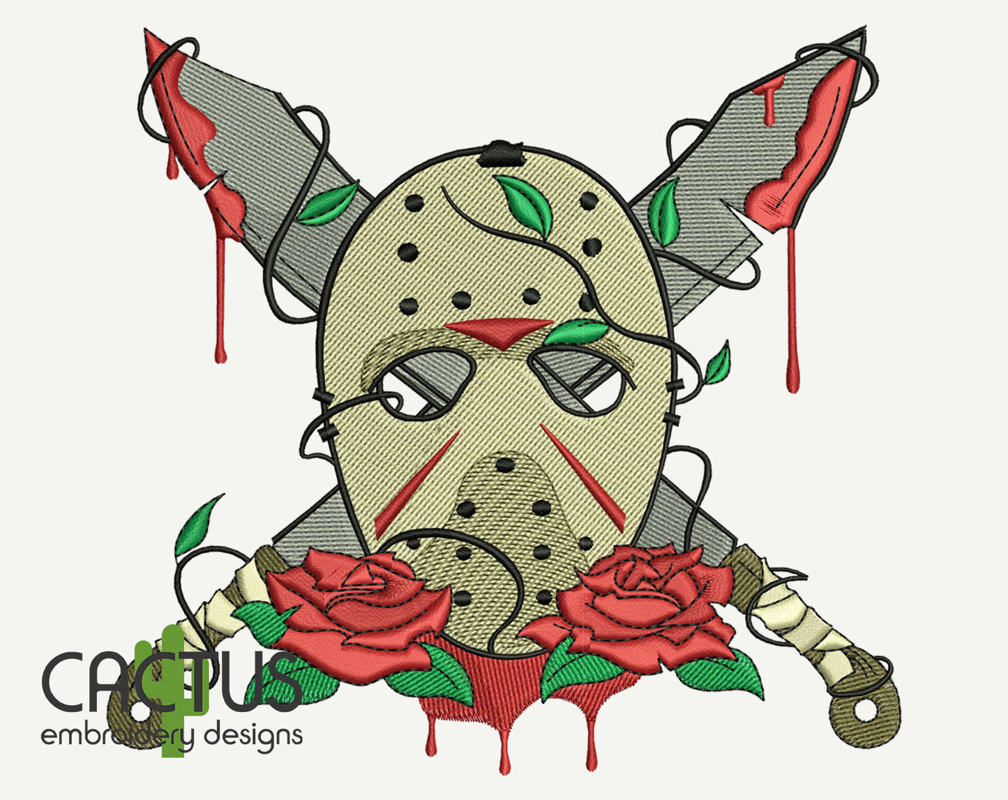 Hockey Mask Embroidery Design