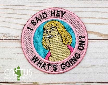 What's Going On Patch Embroidery Design