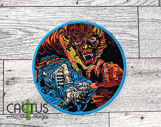 Werewolf Patch Embroidery Design