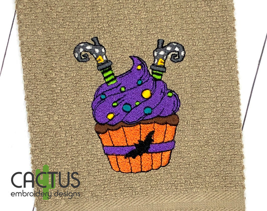 Witch Cupcake Embroidery Design