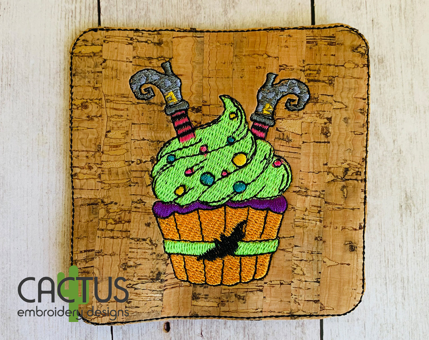Witch Cupcake Embroidery Design