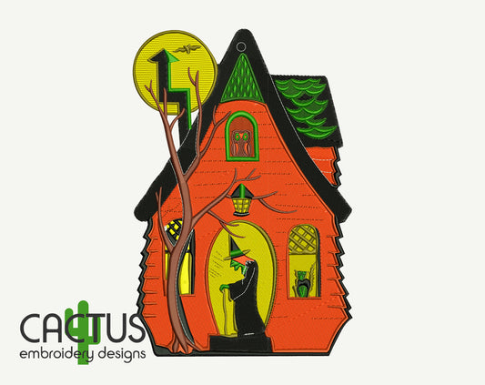 Witch House Embroidery Design
