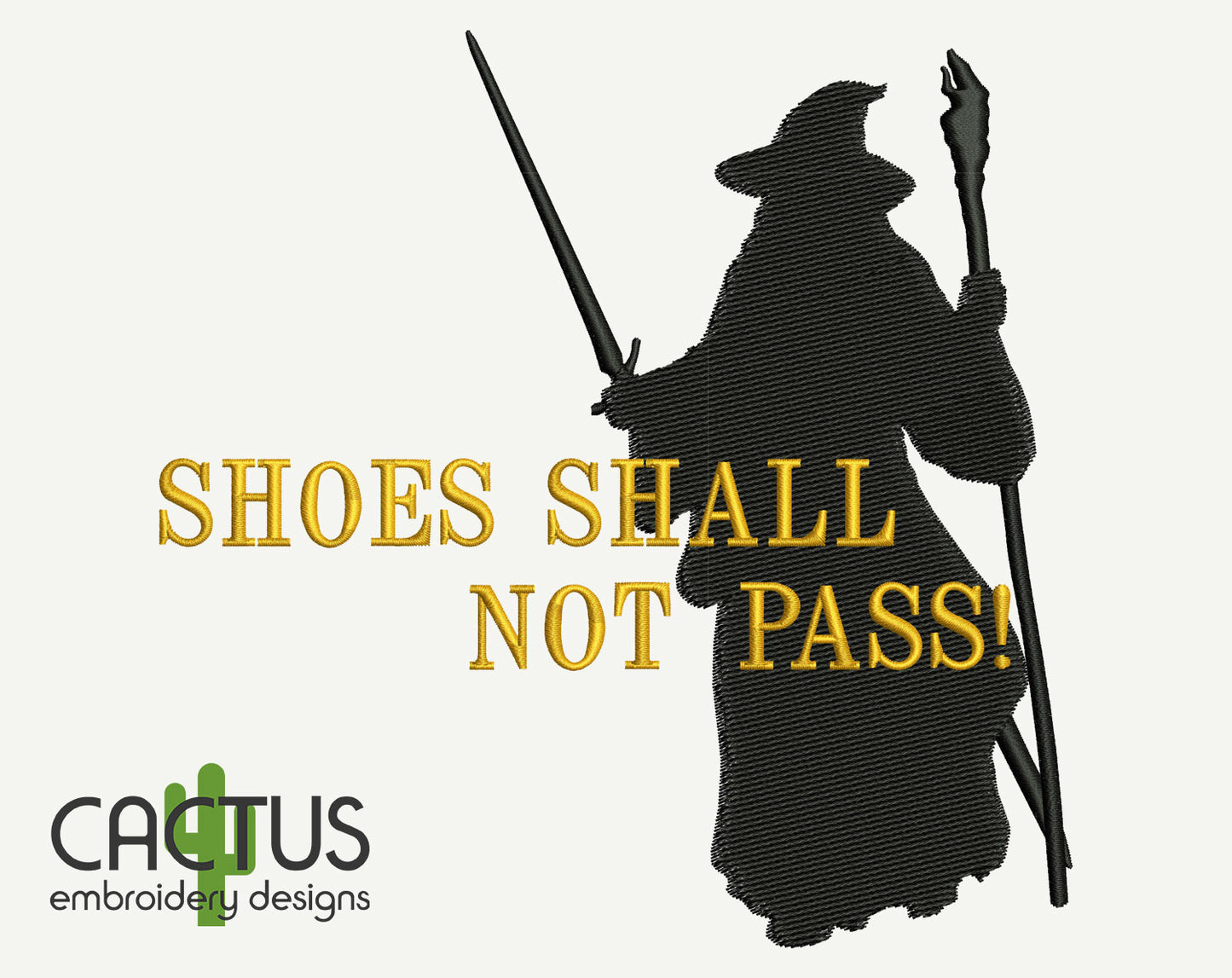 Shoes Shall Not Pass! Embroidery Design