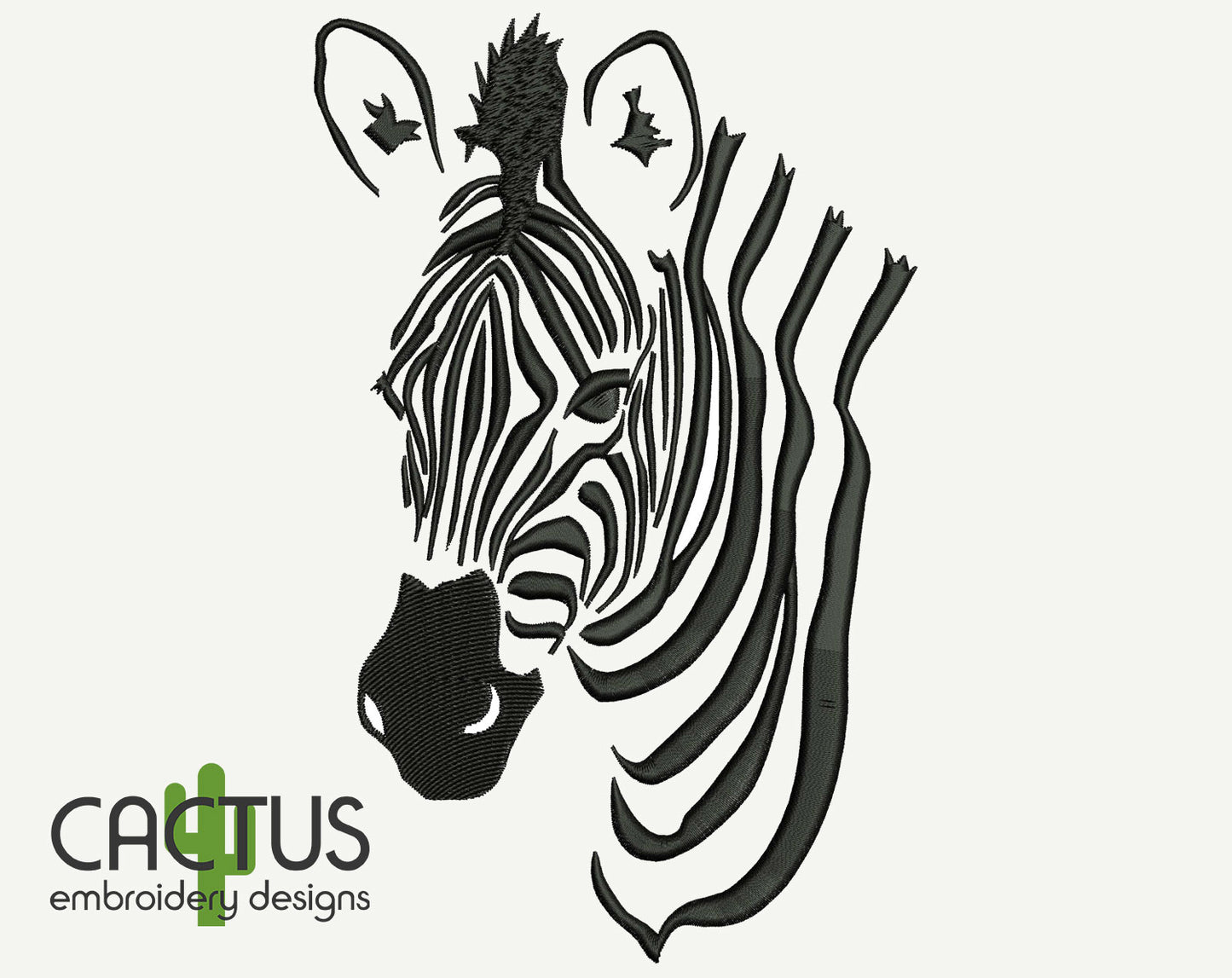 Zebra Head Embroidery Design