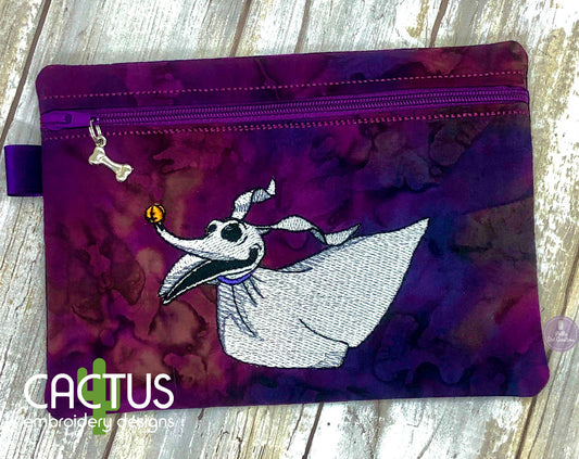 Ghost Dog Embroidery Design