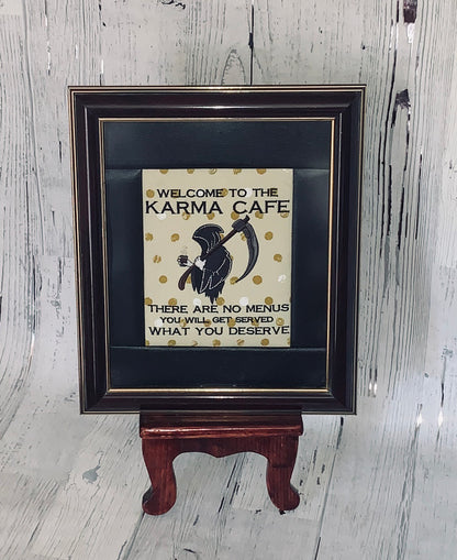 Karma Cafe Embroidery Design