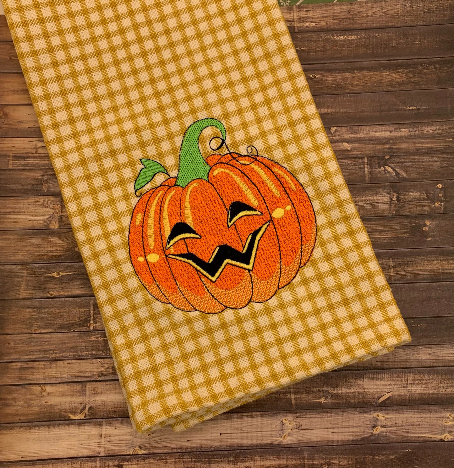 Pumpkin Lantern Embroidery Design